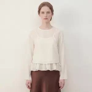 [26 신상] 밑단 셔링 블라우스 + 뷔스티에 SET (VMBAC2407)