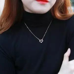 [이어넥핸즈] 올큐빅하트 써지컬스틸 목걸이 실버 로즈골드