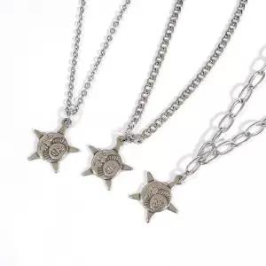 [이어넥핸즈] 변색없는 써지컬스틸 썬앤문 목걸이