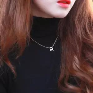 써지컬스틸 14k도금 큐빅모티브 목걸이 실버 로즈골드