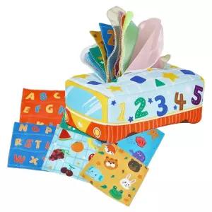 바스락 티슈뽑기 영유아 손끝감각 촉감놀이박스 소근육발달 백일선물 올록볼록 누르기