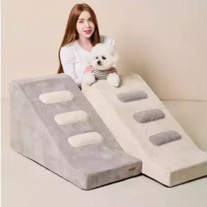 강아지 쓰리텝 삼각 계단 1P 쇼파 침대 펫스텝 보호 애견슬라이드계단 반려견삼각계단