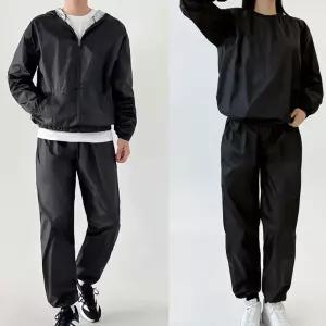 남녀공용 땀복 상하의 트레이닝 세트 후드 맨투맨 조거팬츠 운동 빠른 배출 러닝 헬스 생활방수 레이닝 홈