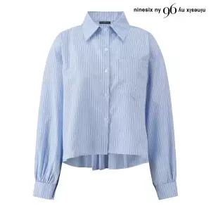 [나인식스뉴욕]스프라이트 오버핏 카라넥 긴팔 셔츠 (NQ1BA005L0)