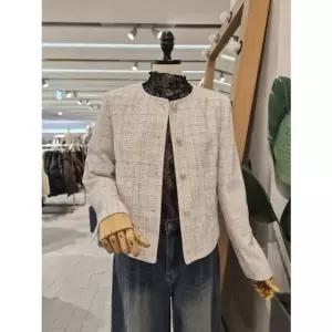 [갤러리아] S/S 라운드넥아웃포켓트위드자켓 RUBWJKGA050