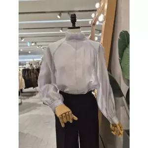 [리안뉴욕]S/S 백리본하이넥블시스루라우스 RUCWBLGA020[35734095]