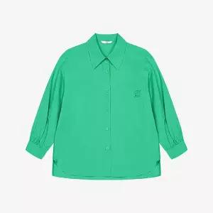 [롯데백화점]씨 자수 소매 퍼프 블라우스 SKBAD2413