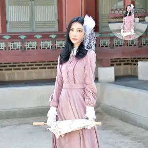 개화기원피스 핑크 블러셔 경성의복 개화기 의상