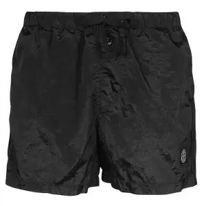 [스톤아일랜드] 로고 패치 스윔 숏팬츠 블랙 58388110