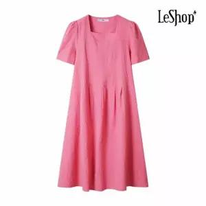 [르샵] 스퀘어넥 엠보 플레어 원피스 (BP5OP003A)