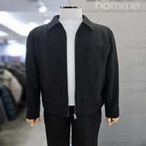 바쏘옴므 남성 점퍼 봄 여름 블랙 플리츠 블루종 WSA1UA03