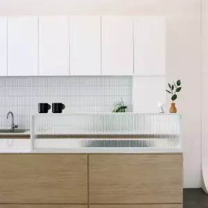 [CJ][덕하우스]아일랜드 주방 유리 파티션 인테리어 가림막 식탁 주방파티션 1200