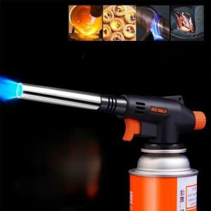 카세트 가스 탱크 스프레이 건 야외 바베큐 토치 주방 베이킹 점화기 휴대용 헤드