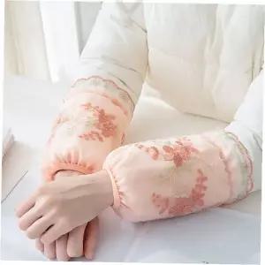 사무실 꽃자수 레이스장식 팔보호대 냉방대비 여름용 햇빛가리개 자외선차단 긴팔토시