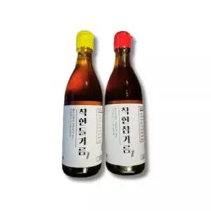 꼬소명가 착한참기름 350ml + 착한들기름 350ml
