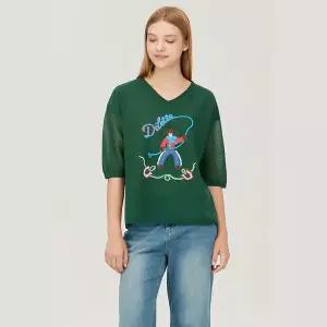 [베네통](대구신세계)카우보이 자카드 하프 슬리브 니트 (BAKP06541)