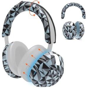 [미국배송] WC SHELLZ XM5 - 소니 WH1000XM5용 보호 헤드폰 외장 쉘 및 헤드밴드 커버 위키드 쿠션으로 제작 | 프리미엄 실리콘으로 지오 그레이