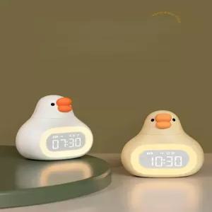 탁상 알람시계 충전선 포함 야간등 아이보리 무드등