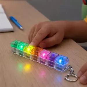 [콩심팥심]자광 딸깍이키링 키캡 LED일자6구 테트리스게임1p