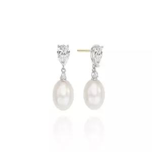 미니골드 14K 페어 드롭 진주 귀걸이 MES11800