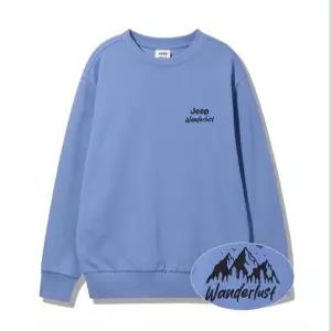 지프 남여공용 원더러스트 루즈핏 맨투맨 블랙그레이블루(JQ3TSU893) JQ3TSU893-CW