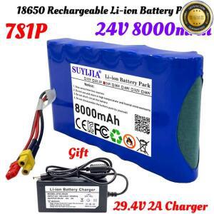 25.2V 24V 18650 7S1P 8000mAh 리튬 이온 배터리 팩(BMS 포함) 모니터링 스피커용 소형 전기 외발자전거 충
