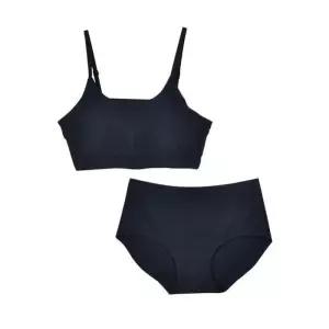 [오노마] ONM 무봉제 노와이어 누디 스포츠 브라팬티세트 - 블랙