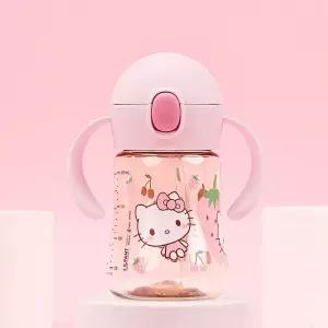 헬로키티 더보틀 우리아이첫 PPSU 양손빨대물통 돌아기물컵 분유컵연습 삶아서소독하는 물병