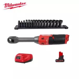 밀워키 충전임팩라쳇렌치 M12 FPTR-0세트 5Ah 1개 충전기 12V 1/2 1/4 3/8엔빌