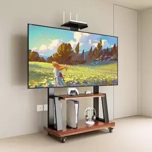 티비거치대 대형 이동식 TV스탠드 우드 이동형 전자칠판