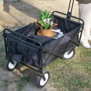 (색상 색상/블랙)접이식 캠핑 수레 다용도 장바구니 이동식 카트 웨건