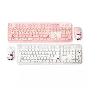 [헬로키티] 레트로 무선 키보드 마우스 세트