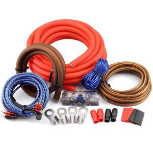 Ruikarhop 0 게이지 앰프 배선 키트, 3000와트 서브 설치 키트로 연결하여 라디오, 서브우퍼 및 스피커에 전원을 공급합니다