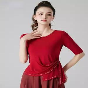 라인 모던 댄스상의 스포츠 사교 줌바 여성 라틴 댄스복 무대 의상