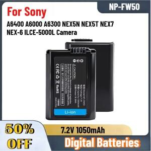 고성능 신형 7.2V 1050mAh NP-FW50 리튬 배터리 소니 A6400 NEX5N NEX7 NEX-6 ILCE-5000L 카메라용