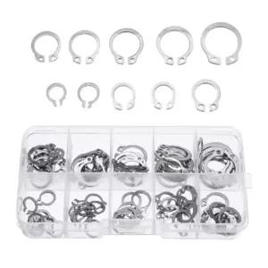 스냅링 구멍용 C링 축용 멈춤링 스프링강 304 150PCS