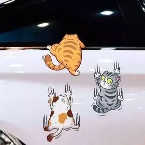 귀여운 고양이 차량 스티커 데칼 자동차 데코 스티커 방수 스크래치