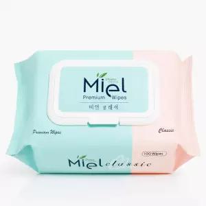 미엘 신생아 대용량 물티슈 10팩 두꺼운 저자극 캡형 안전한 아기 물티슈