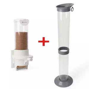 자석컵디스펜서세트 종이컵수거세트 백화점 자석 홀더 종이컵수거기 2종세트