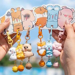 동물 자석 포옹 키링 우정 선물 스티커 가방 고리