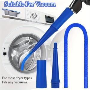 1세트 건조기 벤트 청소 키트 진공 액세서리 유연한 린트 리무버 및 세탁 브러시