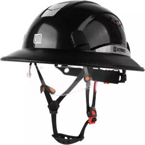 UM ULTAMAX 풀 브림 하드 모자 내장 바이저 ANSI Z89.1 OSHA 승인 남성용 턱 스트랩이 있는 건설 안전 헬멧