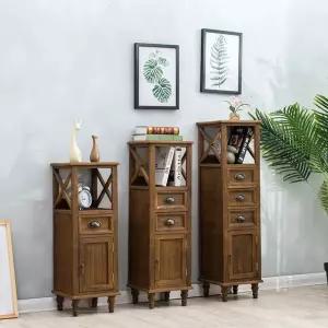 와이드 사물함 라탄 바구니 옷 슬림 서랍수납장 틈새 미니 우드