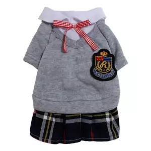 강아지 교복 유니폼 티셔츠 원피스 애견 커플 의상 스타일리시옷 데일리룩 아이템 치마 소프트웨어