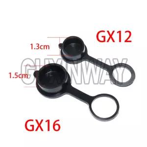 5pcs GX12 항공 원형 플러그 소켓 방수 먼지 캡 용접 케이블 커넥터 고무 보호 커버