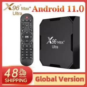 셋톱박스 X96max Plus Ultra 안드로이드 TV Box 11 Amlogic S905X4 4G 64GB AV1 8K 듀얼 Wifi 스마트 미디