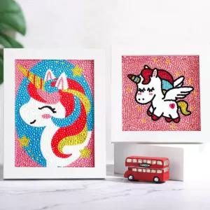 어린이 보석십자수 액자형 DIY세트 열쇠고리 스티커 비즈 큐빅 만들기 패키지 LED 무드등 