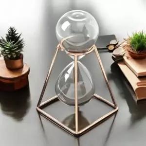 북유럽풍 로즈골드메탈 유리 모래시계 30분 블랙 사우나모래시계