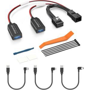 NAPONAL GPS 대시캠 전원 A1 연결 백미러에 레이더 B8용 A7 A8L 아우디 케이블 조광 대시 어댑터 타입 미러 충전기 카메라 자동 A5 8핀 A3 A4L 스테이션 A6L 커넥터