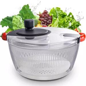 샐러드 스피너 라지 스트레이너가 있는 과일 세척 그릇 빠르고 간편한 사용 상추 및 채소 세척기 건조기
